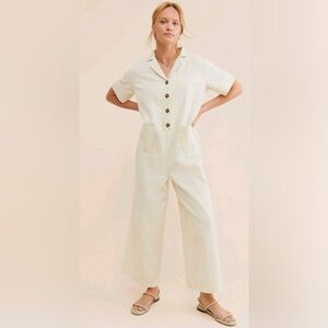 Known Supply Cream Jumpsuit